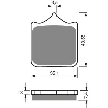 GOLDFREN Brake Pads 177 Ceramic carbon AD    1PAIR = 4SMALL