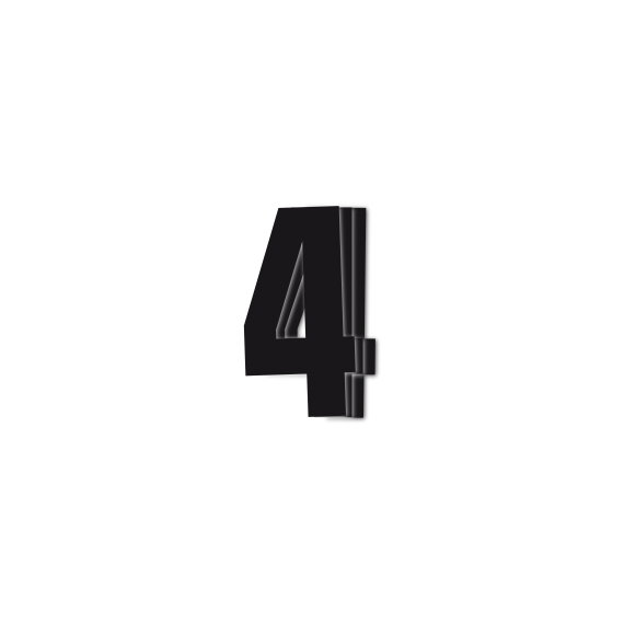 Blackbird Race Numbers Black - pack of 3 cm.16x7,5cm #4