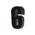 Blackbird Race Numbers Black - pack of 3 cm.13X7 #6