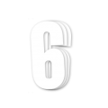 Blackbird Race Numbers White - pack of 3 cm.13X7 #6