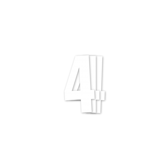 Blackbird Race Numbers White - pack of 3 cm.13X7 #4