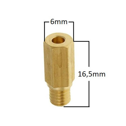 Main Jet, # 98 , Hex, Fits: Keihin / Flat side