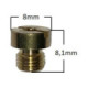 Main Jet, # 158 , Round, 6mm, Fits: Dellorto