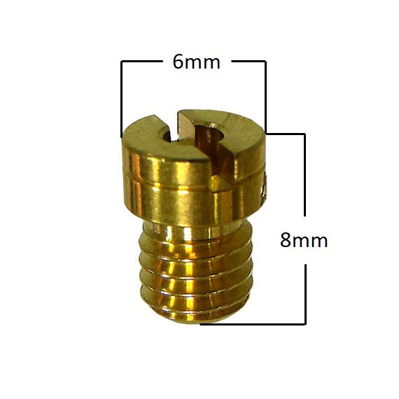 Main Jet, # 95 , Round small, M5, Fits: Keihin