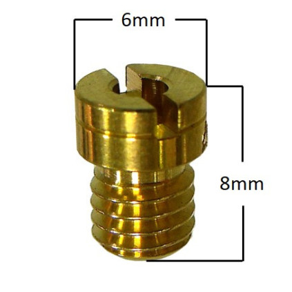 Main Jet, # 65 , Round small, M5, Fits: Keihin