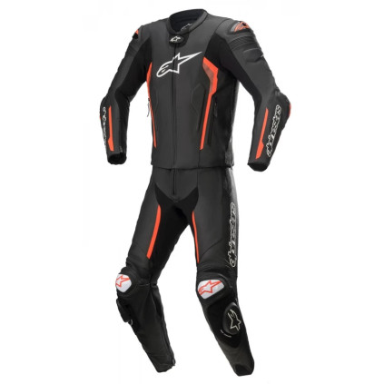 Alpinestars Leather suite 2-pcs Missile v2 Black/Red fluo