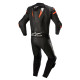 Alpinestars Leather suite 1-pcs Missile v2 Black/Red fluo