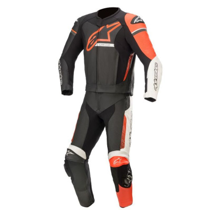 Alpinestars Leather suit GP Force Chaser V2 2 PCS Black/Fluo Red 60