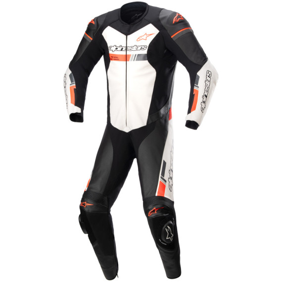 Alpinestars Leather suit GP Force Chaser V2 1 PCS Black/White/Fluo Red