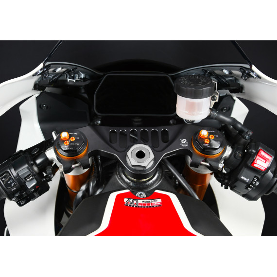 Aluminum top triple clamp Yamaha YZF R1-R1M “Race” 15-23 - BLACK