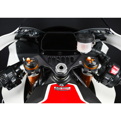 Aluminum top triple clamp Yamaha YZF R1-R1M “Race” 15-23 - BLACK