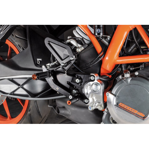 Aluminum rearsets KTM RC-DUKE 125-200-250-390 14-19