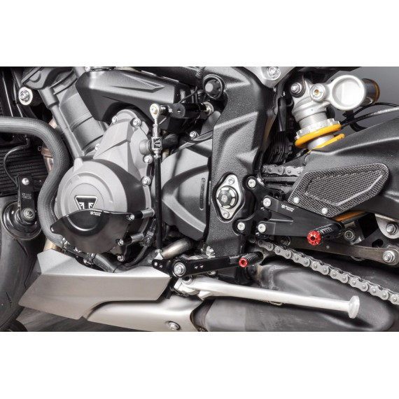 Aluminum rearsets Triumph Street Triple 765 S-R-RS  17-22