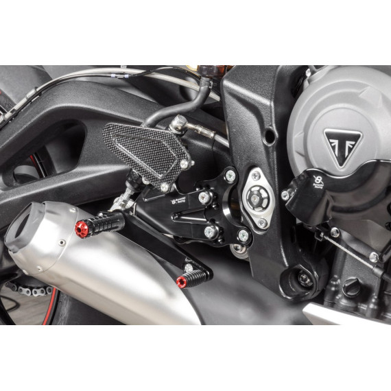 Aluminum rearsets Triumph Street Triple 765 S-R-RS  17-22