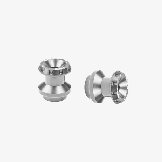 Aluminum swing arms spools classic 8 mm - SILVER