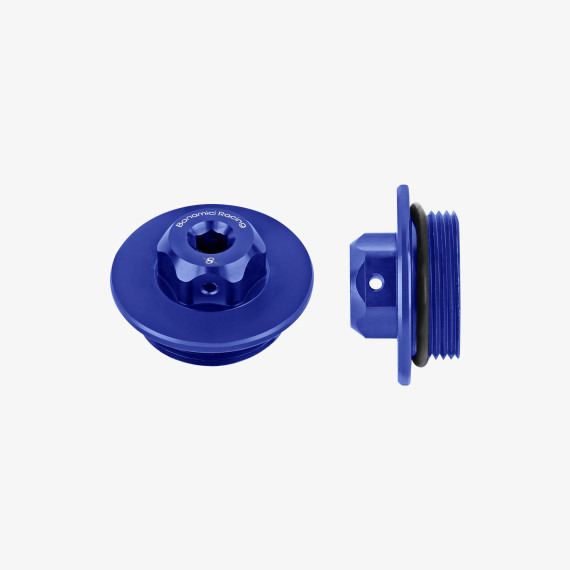 Aluminum oil cap for Kawasaki M30x1,5 - BLUE