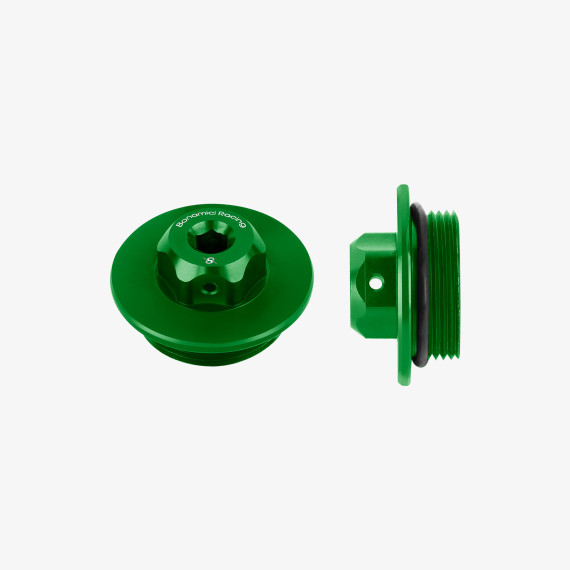 Aluminum oil cap for Kawasaki M30x1,5 - GREEN