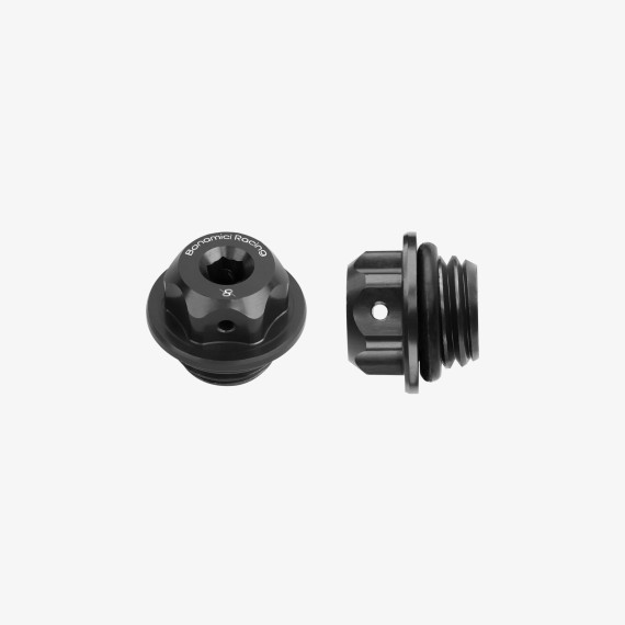 Aluminum oil cap for Ducati 848-1098-1198 M19,5x2,5 - BLACK