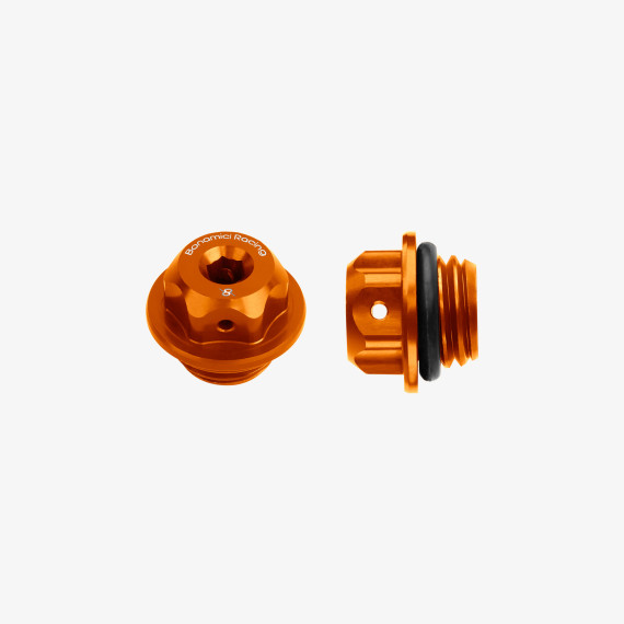 Aluminum oil cap for Ducati 848-1098-1198 M19,5x2,5 - ORANGE