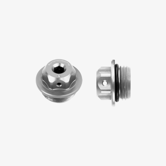 Aluminum oil cap for BMW M24x2 - SILVER