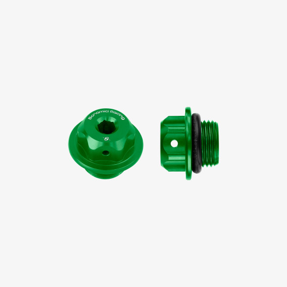 Aluminum oil cap for Aprilia Tuareg M18x1,5 - GREEN