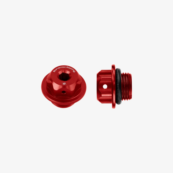 Aluminum oil cap for Aprilia Tuareg M18x1,5 - RED