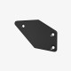 Aluminum heel plate for K011 - K012 - K015 - K017 - K020 - right side
