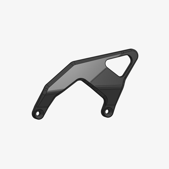 Aluminum heel plate for K021 - left side