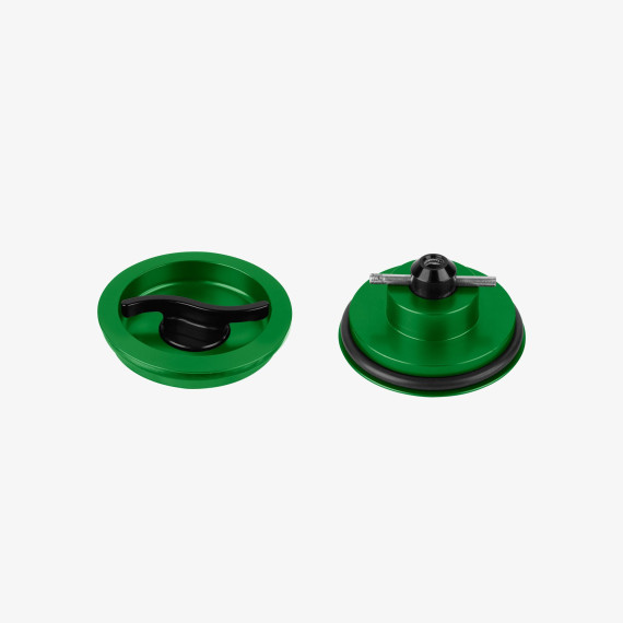 Aluminum spare part center cap - GREEN