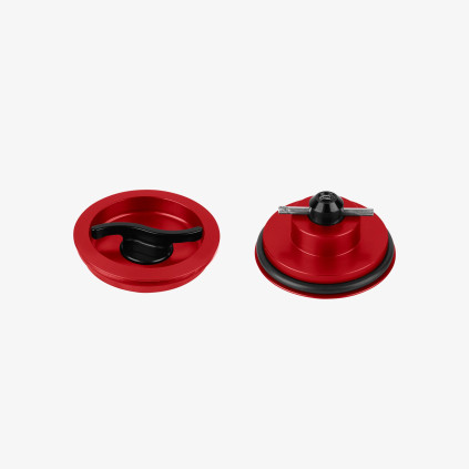 Aluminum spare part center cap - RED