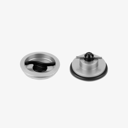 Aluminum spare part center cap - SILVER