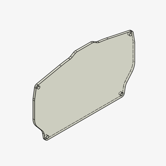 PMMA glass spare part Ducati Panigale V2