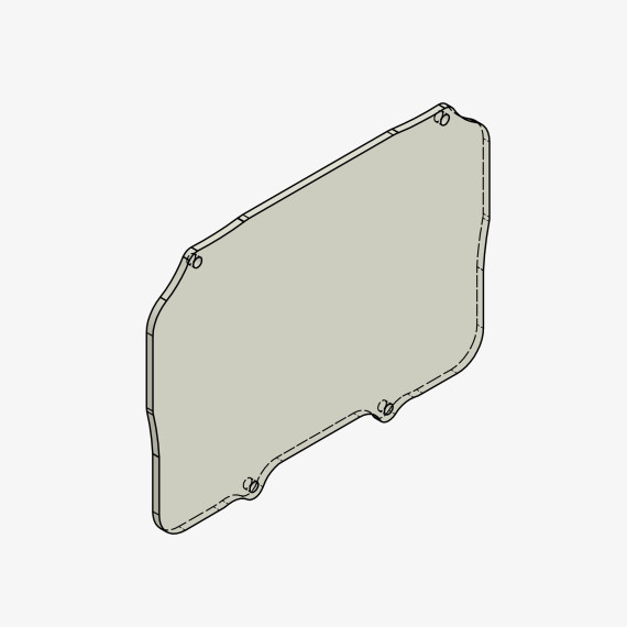 PMMA glass spare part ECU MASTER ADU5 Rev.1