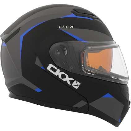 CKX Helmet, Flip-Up Flex RSV Control Blue Electrical visor
