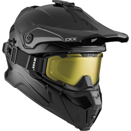 CKX Helmet Titan Solid Black with matt goggle