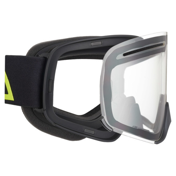 AMOQ Vision Vent+ Magnetic Goggles Black-HiVis - Clear