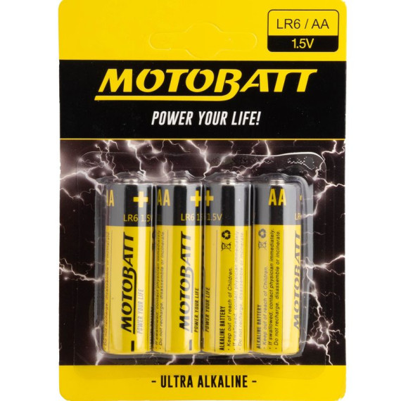 Motobatt LR6 / AA 1.5V Alkaline battery (4pcs)