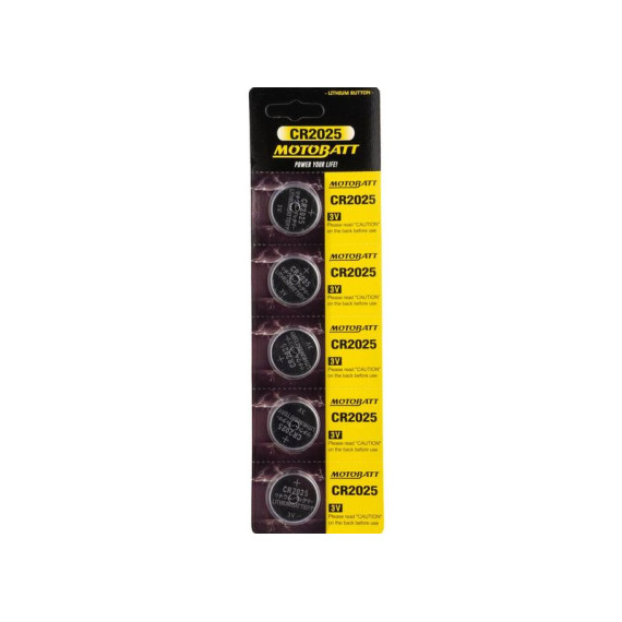 Motobatt CR2025 3.0V Lithium battery (5pcs)