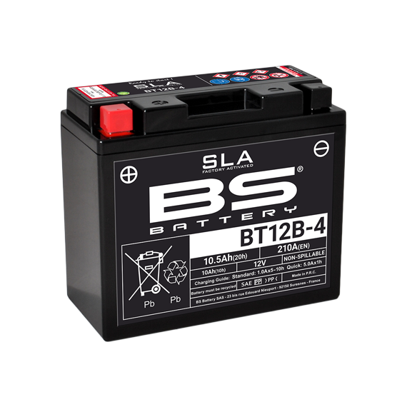 BS Battery  BT12B-4 (FA) SLA - Sealed & Activated (4)