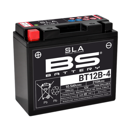 BS Battery  BT12B-4 (FA) SLA - Sealed & Activated (4)