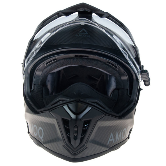 AMOQ Recoil Electric visor Carbon ADV helmet Blackout