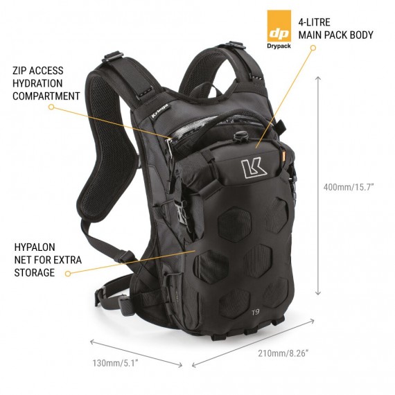 KRIEGA BACKPACK - TRAIL 9, ORANGE