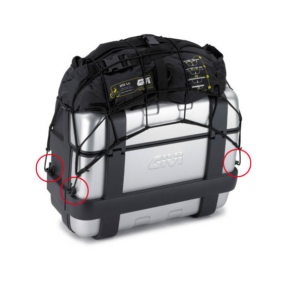 Givi Four rings kit for T10N elastic net anchor
