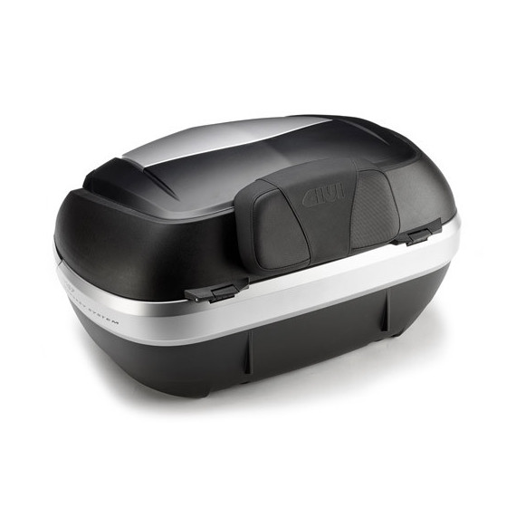 Givi Polyurethane backrest V47 covered in black simulated leather with GIVI logo