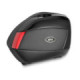 Givi Pair of painted side cases, black embossed with painted insert