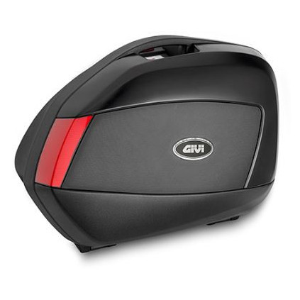 Givi Pair of painted side cases, black embossed with painted insert