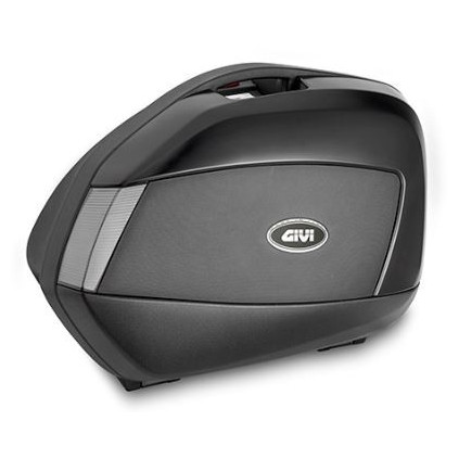 Givi Pair of painted side cases V35 TECH, black with transparent reflectors