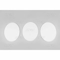 UFO Oval plates veteran MX/Enduro 1970 3-pcs White