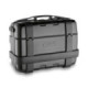 Givi 46 litre blackline top-case black with aluminium finish with top opening