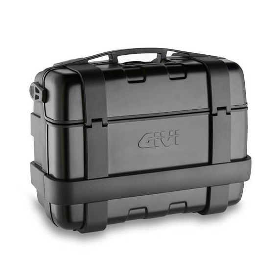 Givi 46 litre blackline top-case black with aluminium finish with top opening